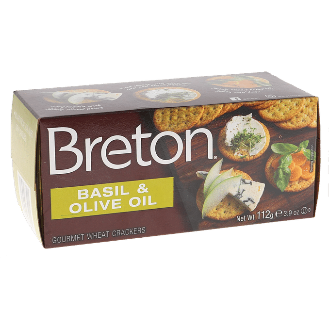 Breton 2 x Kiks m. Olivenolie & Basilikum