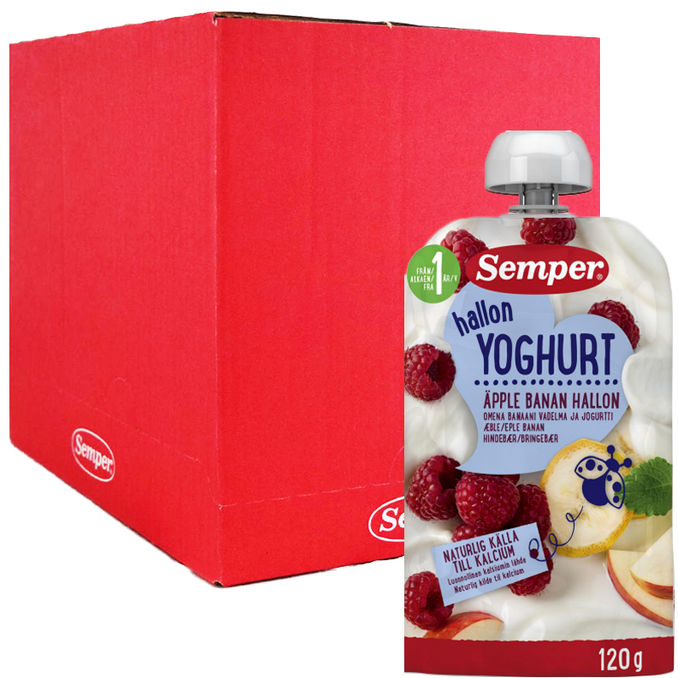 Semper Jogurttisose Vadelma 12-pack