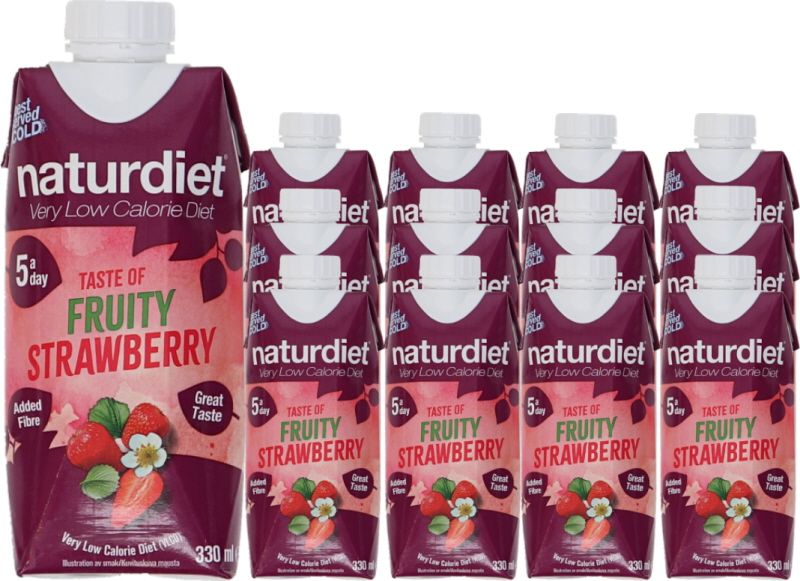 Måltidsersättning Shake Jordgubb 12-pack, 12 x 330 ml från Naturdiet |  Matsmart