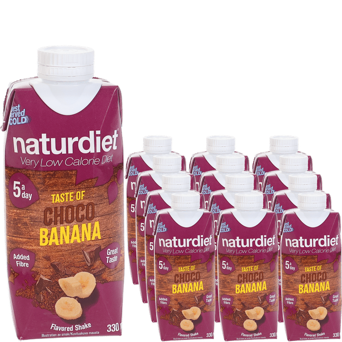 Naturdiet Måltidsersättning Shake Choco Banana 12-pack