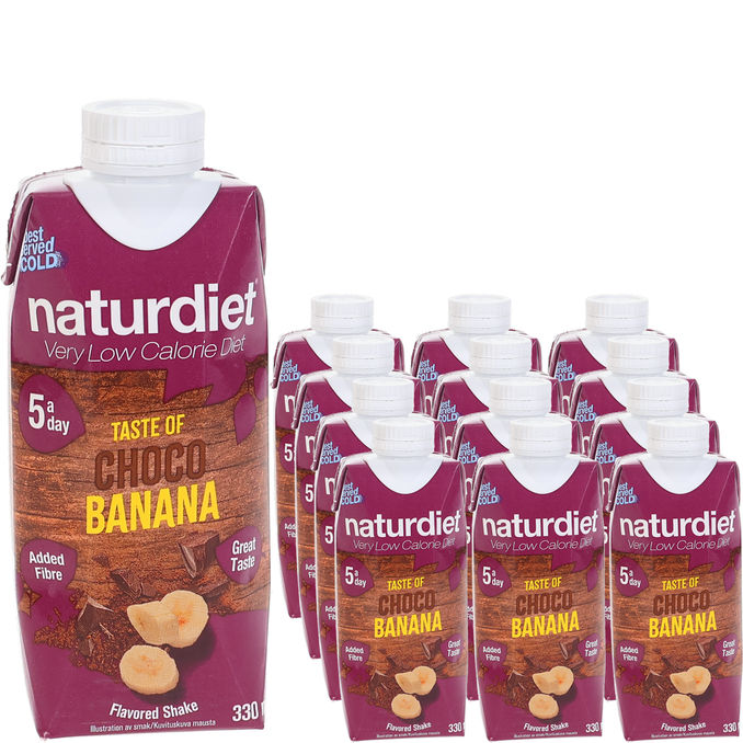 Naturdiet Måltidsersättning Shake Choco Banana 12-pack