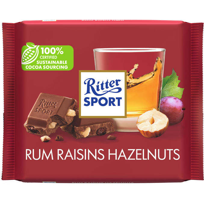 Ritter Sport 2 x Chokladkaka Rom, Russin & Nötter 100g