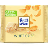 Bedst før: 25.11.2025 Ritter Sport Hvid Chokolade m. Crisp