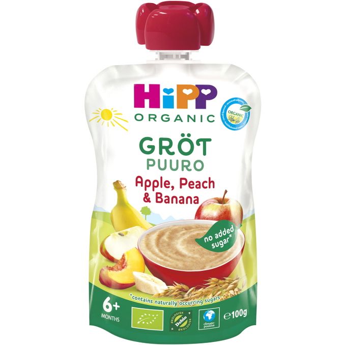 Hipp 3 x Gröt Äpple & Persika 6M