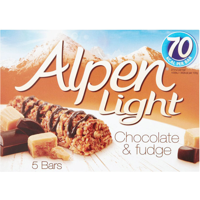 Alpen Chocolate & Fudge Light Cereal Bars 5x19g, 95g from Alpen Motatos