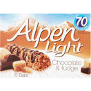 null Alpen Chocolate & Fudge Light Cereal Bars 5x19g