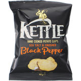 Kettle Chips Perunalastut Merisuola & Mustapippuri