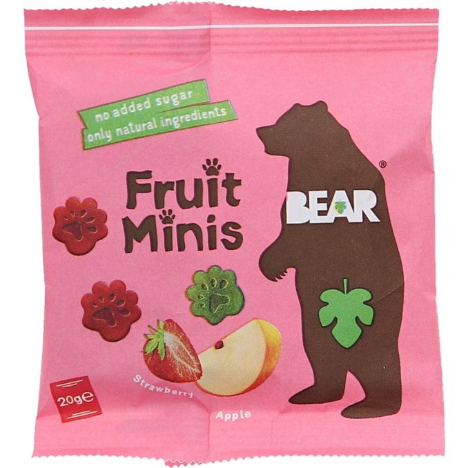 Bear Frugtsnacks Jordbær & Æble