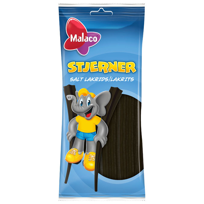 Malaco Godissnören "Stjärnor" Saltlakrits