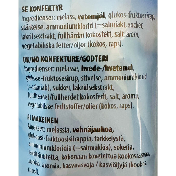 Malaco Godissnören "Stjärnor" Saltlakrits