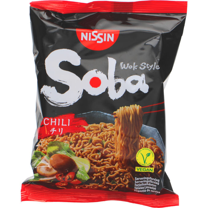 Nissin Soba Snabbnudlar Chili