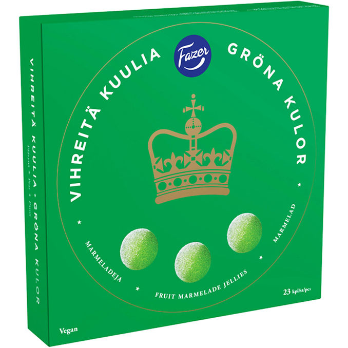 Fazer Grønne Marmeladekugler Veganske 500 g