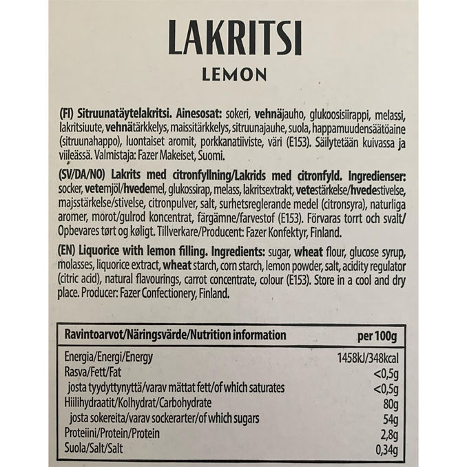 Fazer Lakritsipatukka Sitruuna 30-pack