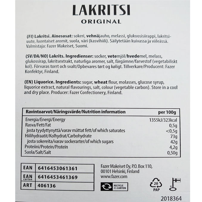 Fazer Lakritsipatukka Original 30-pack