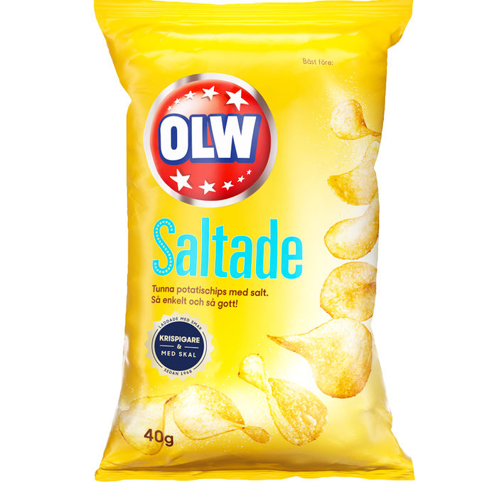 OLW 3 x Chips Lättsaltade Portion