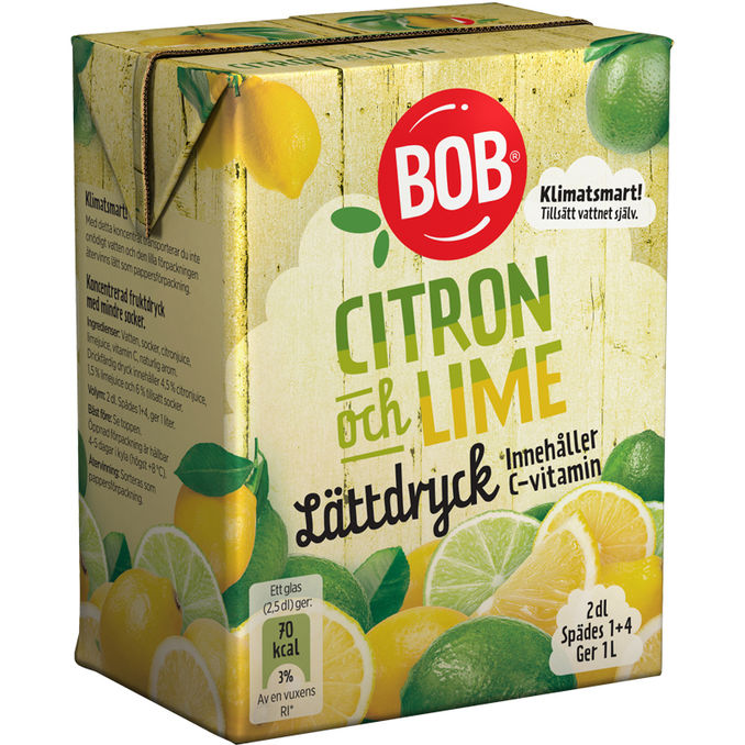 BOB Lättdryck Citron & Lime