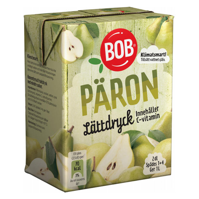 BOB 2 x Pære Saft Koncentrat