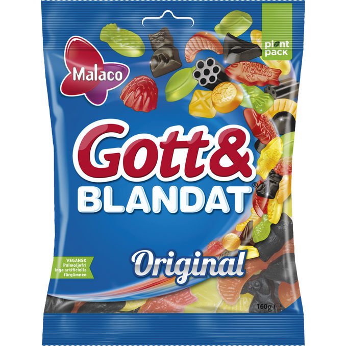 Malaco Godt & Blandet Original 160 g