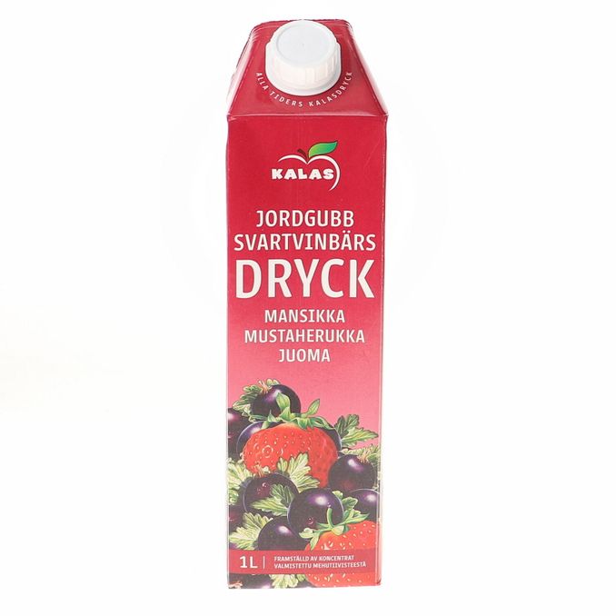 Kalas Svartvinbär- & Jordgubbsdryck 