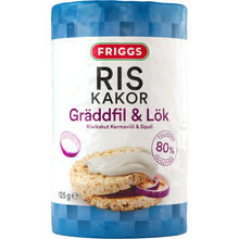 Friggs riskager med creme fraiche og løg
