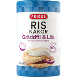 Bedst før: 28.10.2026 Friggs Riskager Creme Fraiche & Løg