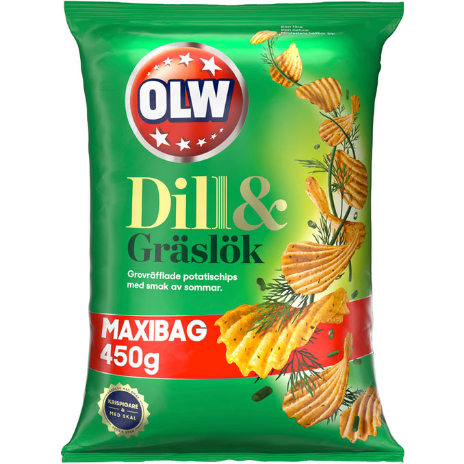 OLW Chips Dill & Gräslök Maxibag