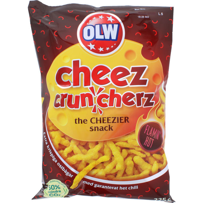 OLW Snacks Flamin' Hot Cheez Cruncherz 225 g