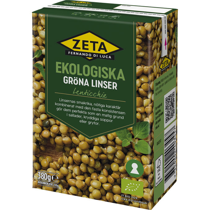 Zeta Gröna Linser Eko 230g