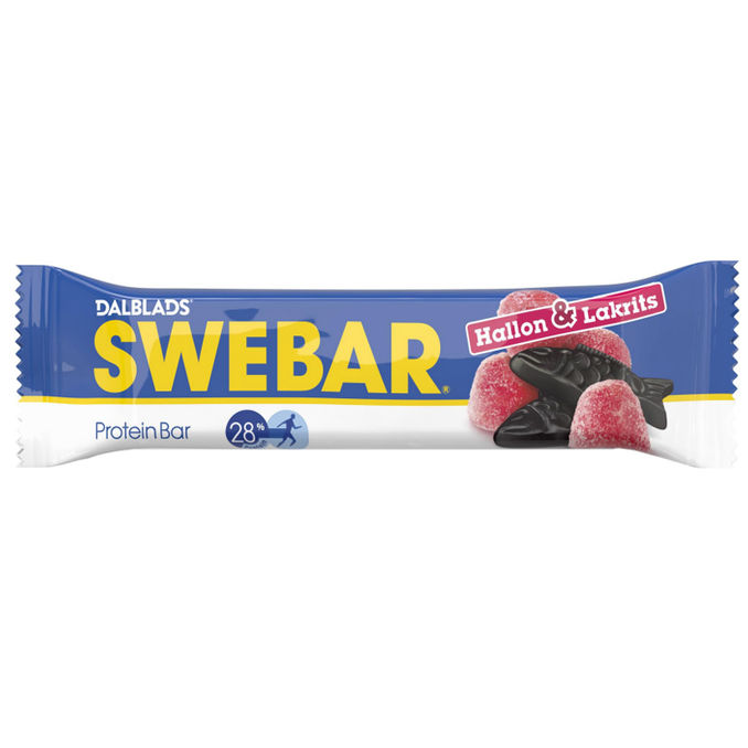 Swebar 4 x Proteinbar Hindbær & Lakrids