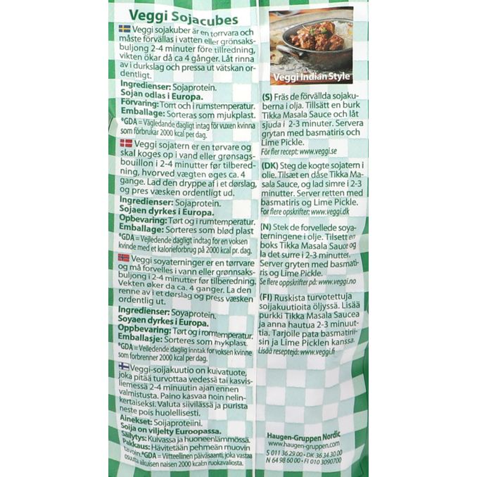 Veggi Sojakuber