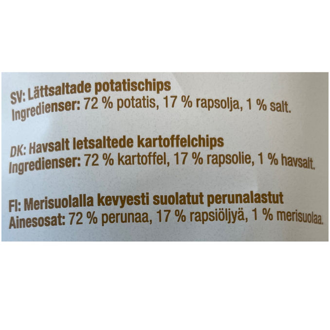 Gårdschips Chips Havssalt