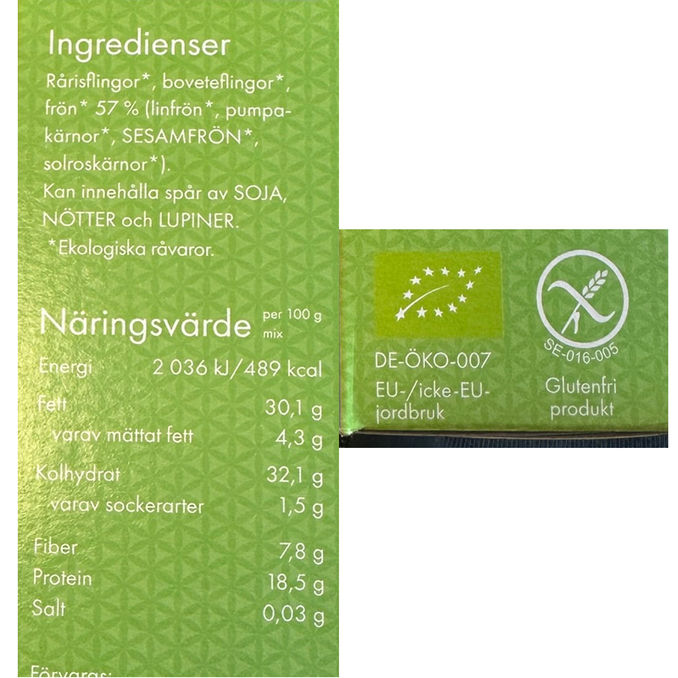 Ewalie Bakmix Knäckebröd Glutenfri