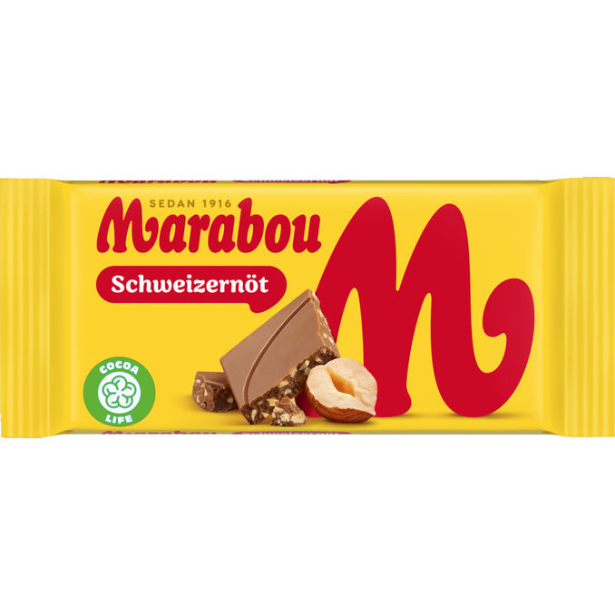 Marabou Maitosuklaa Schweizernöt Mini