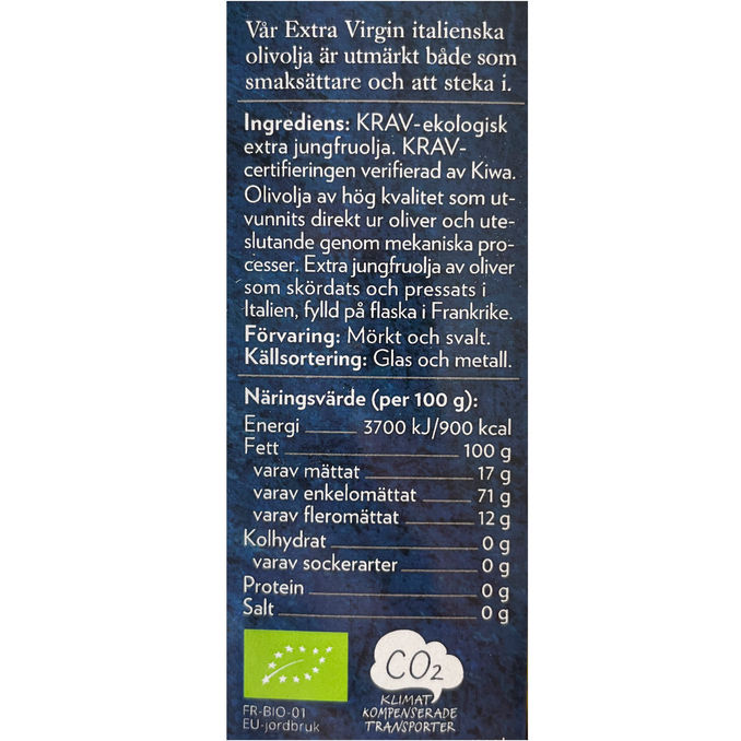 Kung Markatta Olivolja Extra Virgin Eko