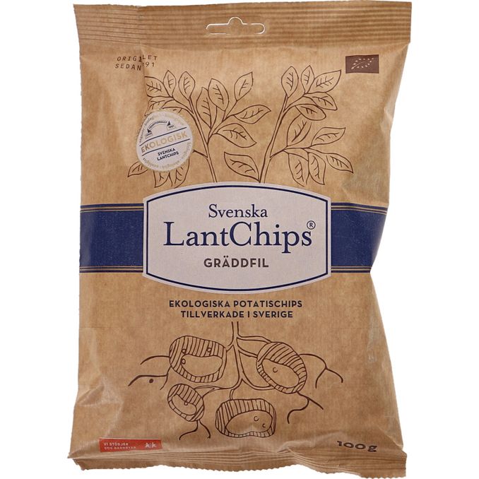 Svenska LantChips Chips Gräddfil Eko
