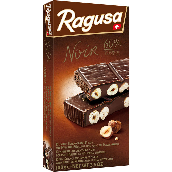 Ragusa Mörk Chokladkaka Hasselnötter | 100 g
