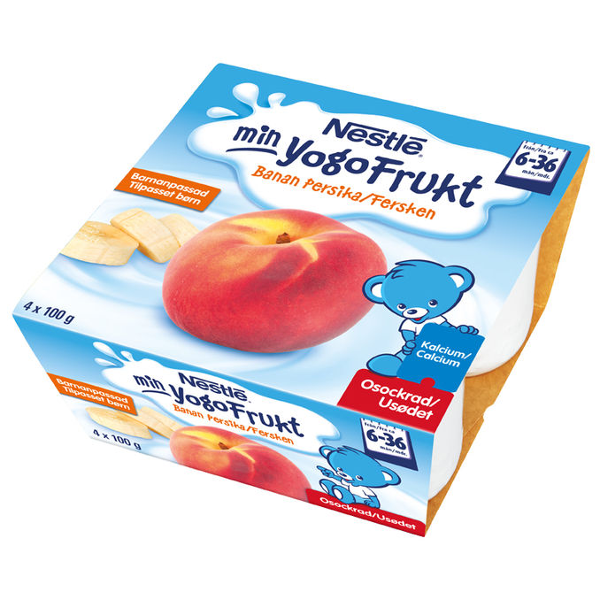 Nestlé Barnmat Yoghurt, Persika & Banan 4-pack