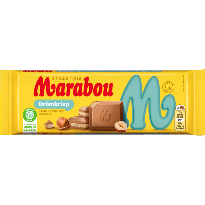 Marabou Hasselnøddenougat m. Crisp 100 g