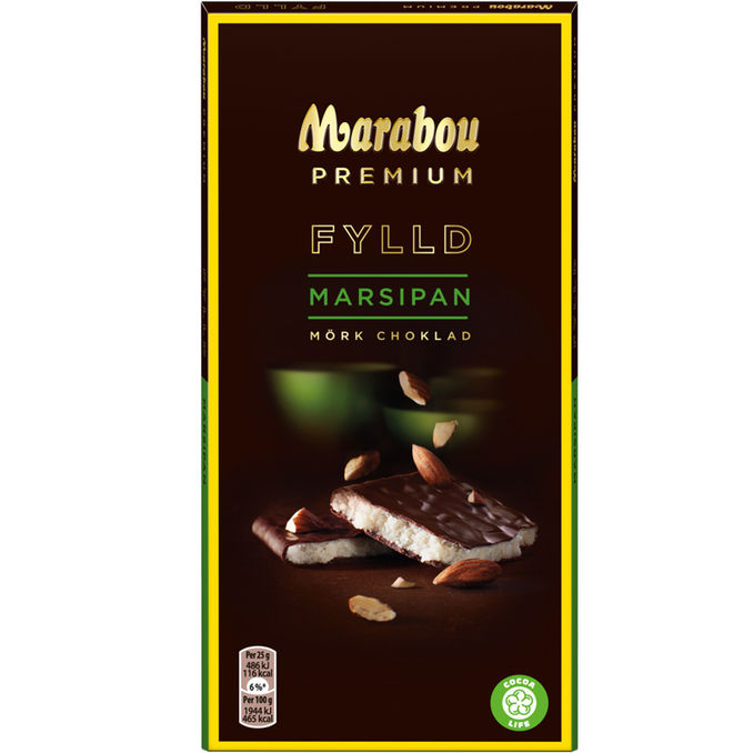 Marabou 3 x Mörk Choklad Marsipan