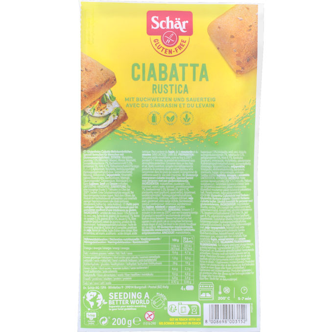 Schär Glutenfritt Bröd Ciabatta | 200 g