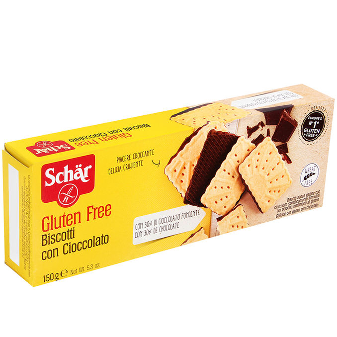 Schär Glutenfri Kiks m. Mørk Chokolade