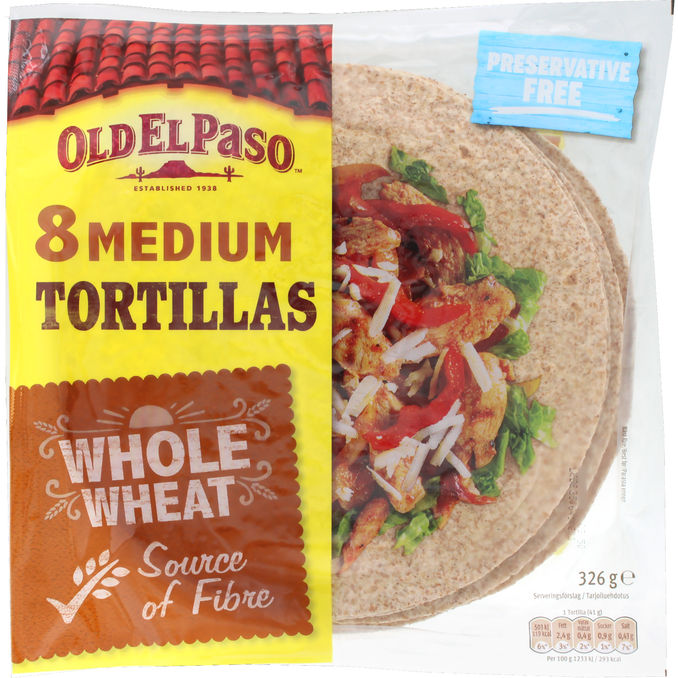 Old El Paso Fuldkornstortillas 326 g 