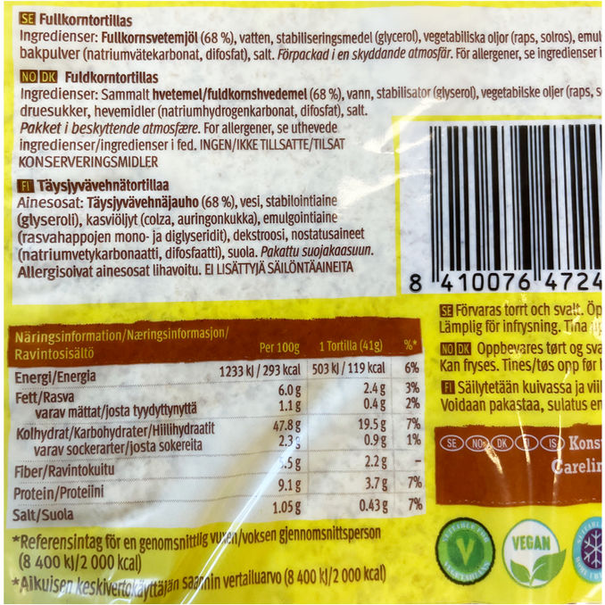 Old El Paso Tortillabröd Fullkorn