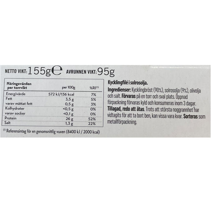 Aldelis Kycklingbröst i Solrosolja 4-pack