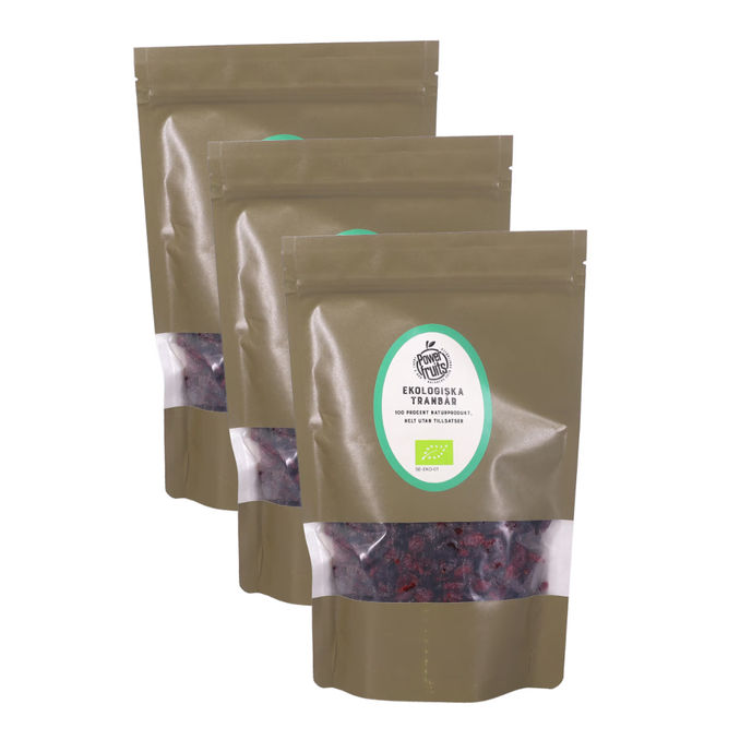 Powerfruits Tranbär Eko 3-pack