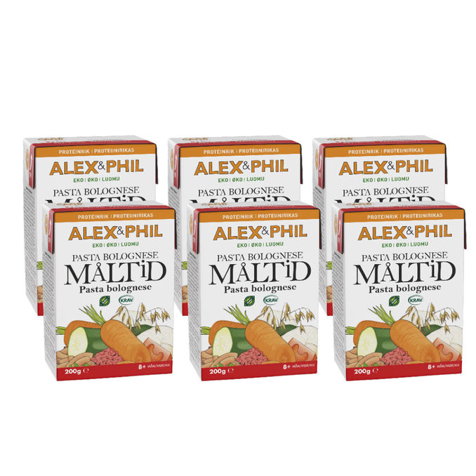 Alex&Phil Pasta Bolognese Luomu 8kk 6-pack