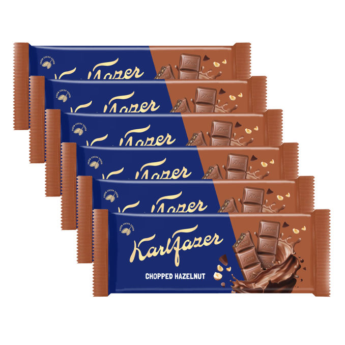 Fazer Suklaalevy Hasselpähkinärouhe 5-pack