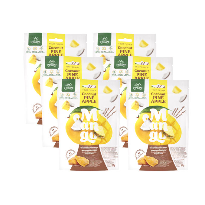 Sunshine Delights Fruit Fusion Coconut Pineapple Mango 6-pack