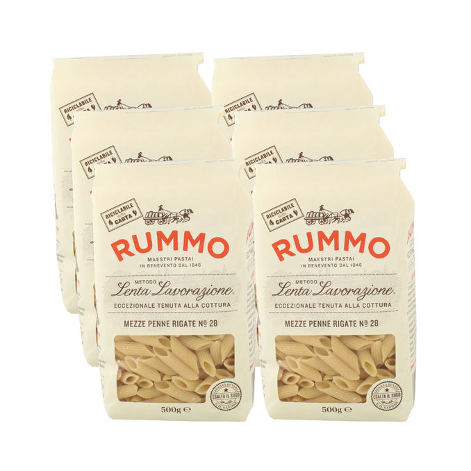 Rummo Pasta Mezze Penne N.28 6-pak