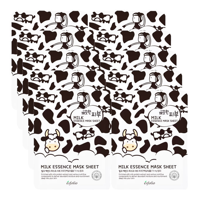 Esfolio Pure Skin Milk Essence Mask Sheet 10-pack